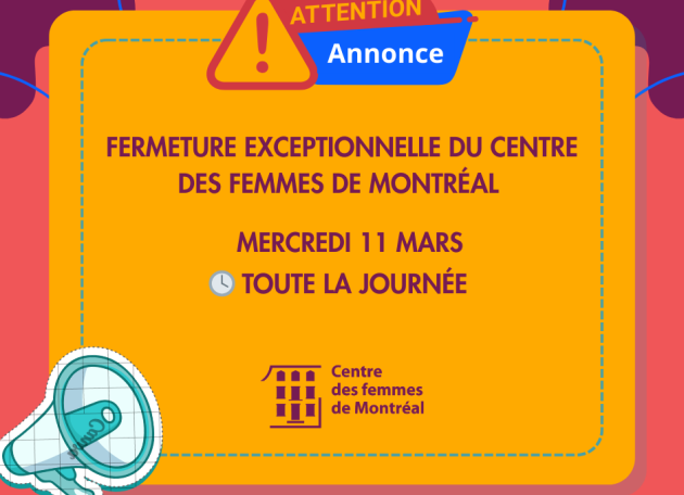 Avis important – Fermeture exceptionnelle le mercredi 11 mars 2026