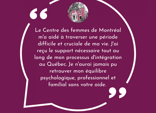 Témoignage d'Asma, participante du Centre Témoignage d'Asma, participante du Centre